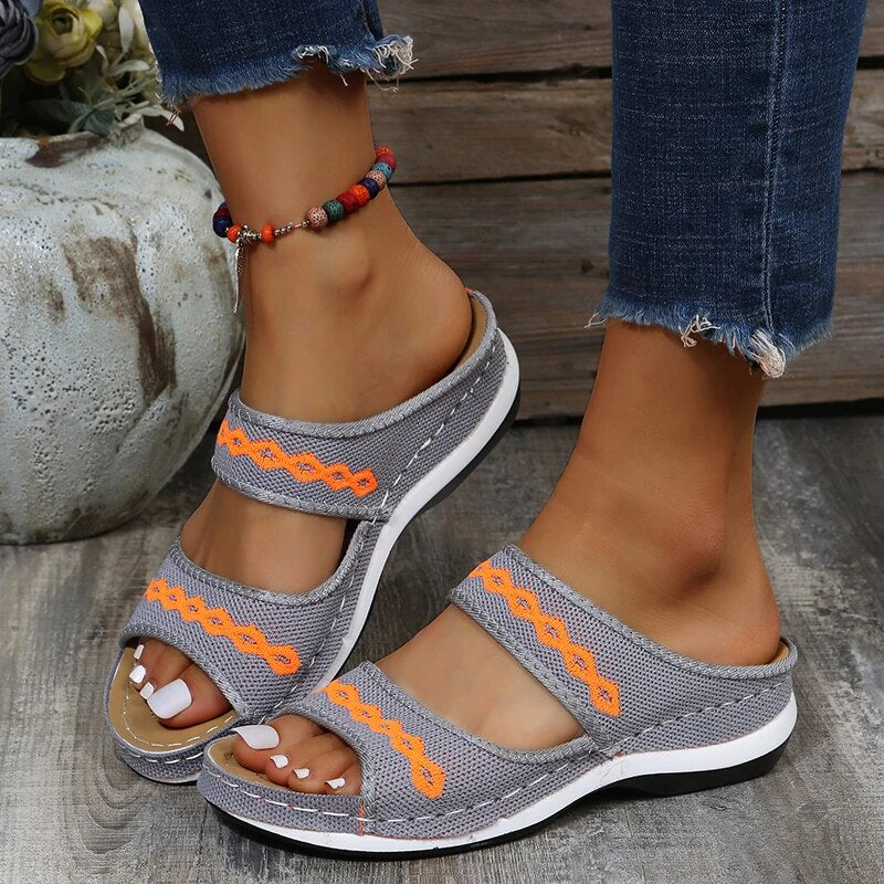 Mila - Orthopädisch Niedriger Absatz Unterstützung Bogen Sandalen