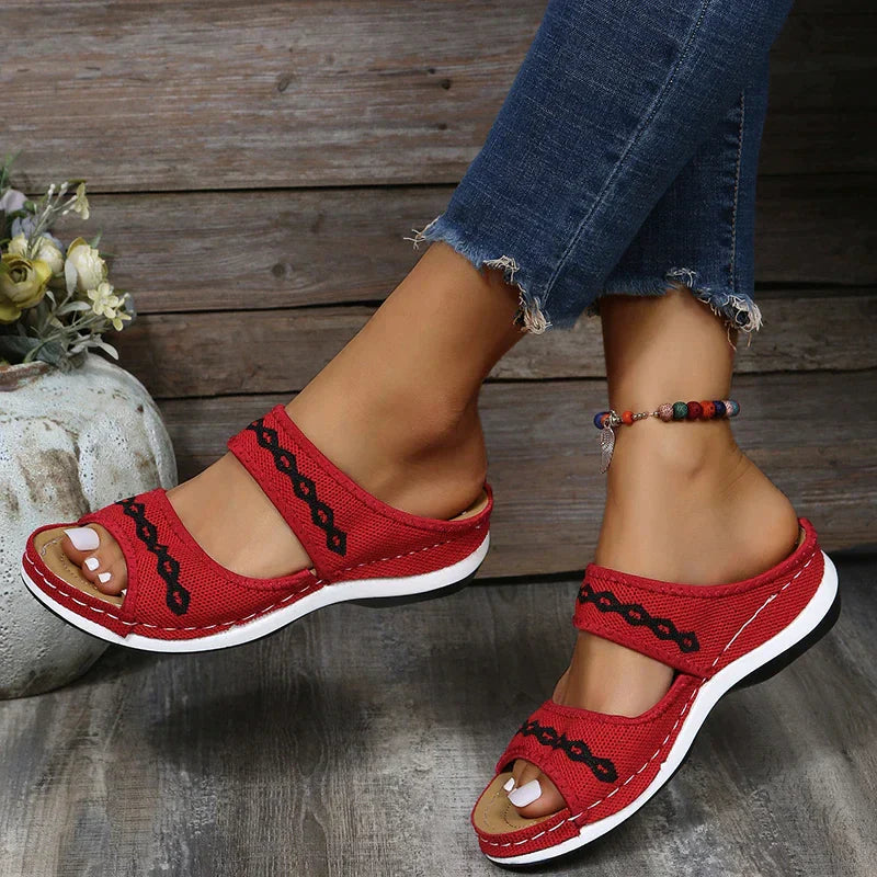 Mila - Orthopädisch Niedriger Absatz Unterstützung Bogen Sandalen
