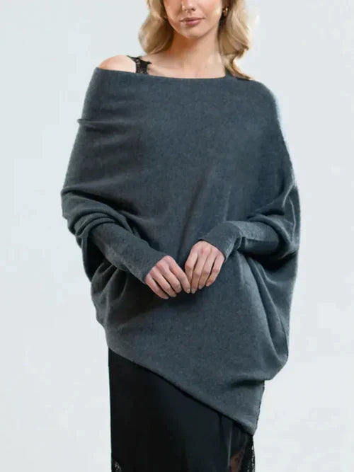 Gisela - Schick Fledermausärmel Loser Pullover