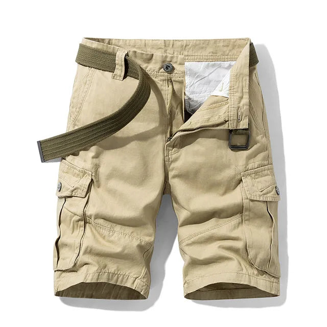 Alaric – Elegante Lockere Passform Cargo Kurze Hosen mit mehreren Taschen
