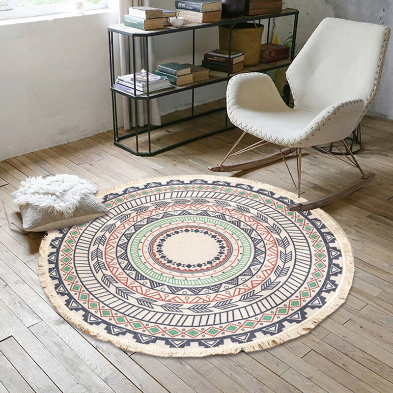 ModiLoom – Runde Antirutschmatten mit auffälligem geometrischem Entwerfen für Schlafzimmer