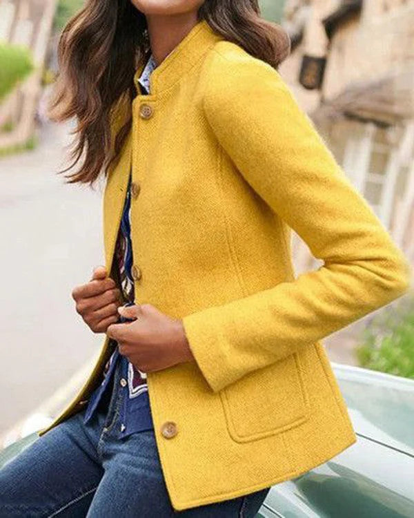 Stella - Langärmelige Strickjacke Mit Knopf