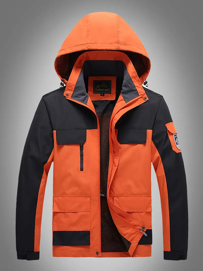 Adam - Langärmelig Wasserdicht Kapuze Jacke Mit Taschen