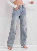 Amelie – Bequeme Hose mit weitem Bein und hoher Taille und Taschen