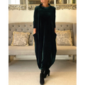 Nora – Oversize-Langarmkleid mit praktischen Seitentaschen