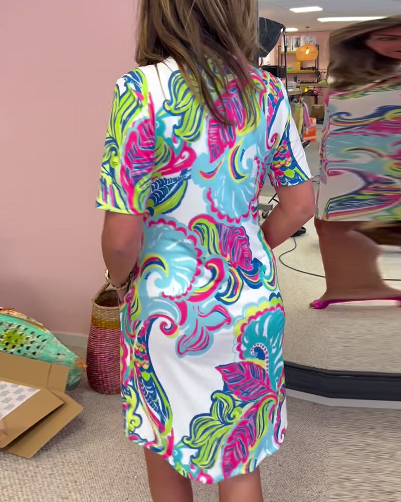 Elysia – Wunderschönes Sommerkleid Mit Blumendruck