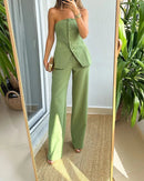 Adira – Ärmelloses Hemd und weit geschnittene Hose im Zweiteiler mit lockerer Passform