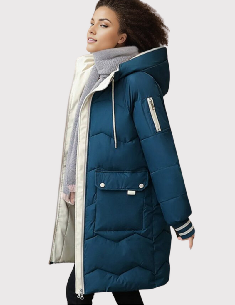 Luisa - Warmer Langärmelig Kapuze Mantel Mit Tiefen Taschen