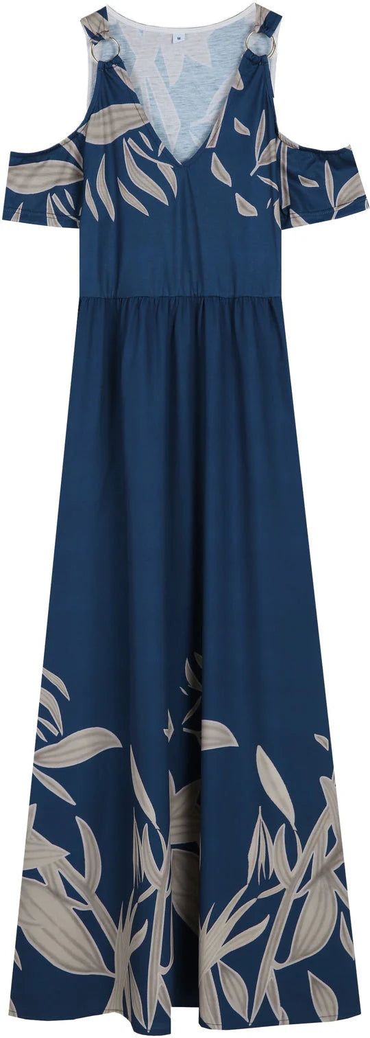 Neve – Klassisches Maxikleid Mit V Ausschnitt