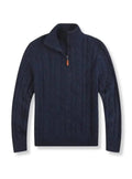 Ben - Warmer Langärmelig Reißverschluss Kragen Strickpullover