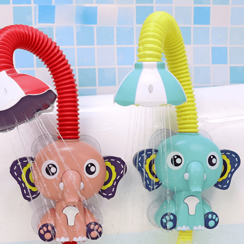 TubblyFlow – Elefanten Handbrause für sanftes Baden und Spielen mit Babys