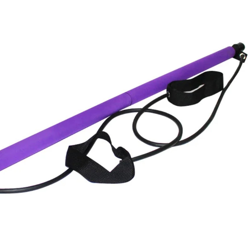 FlexaCore – Tragbares Pilates Stangen Satz mit abnehmbarer Stange und Fußschlaufen