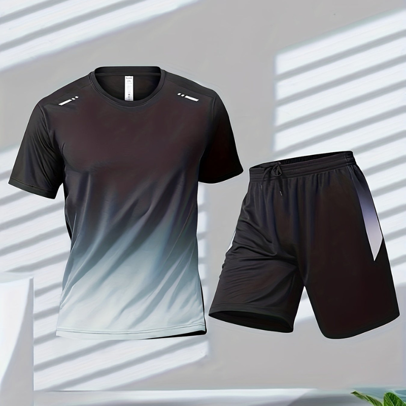 Ethan – Kurzarmhemden mit Shorts-Set mit elastischem Bund
