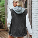 Amelie - Lässige lockere ärmellose Weste mit Knöpfen und Taschen