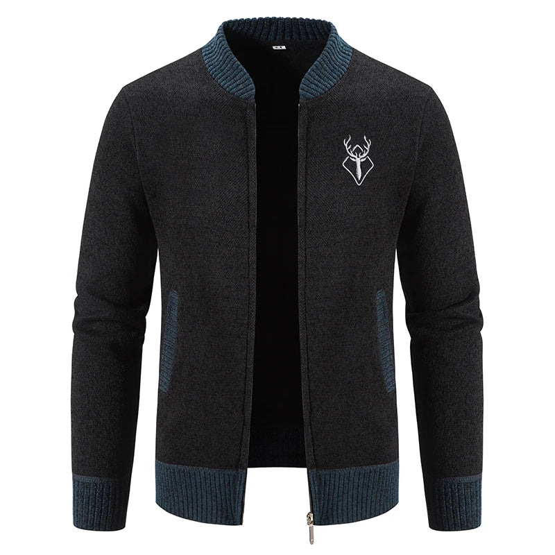 Bruno - Langärmelige Schlank Reißverschluss Jacke Fit Taschen