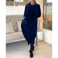 Nora – Oversize-Langarmkleid mit praktischen Seitentaschen