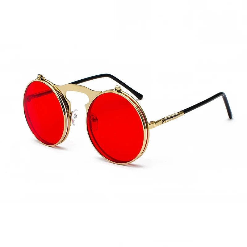 NovaGlint – Runde Sonnenbrille mit Retro-Form und markantem Rahmen