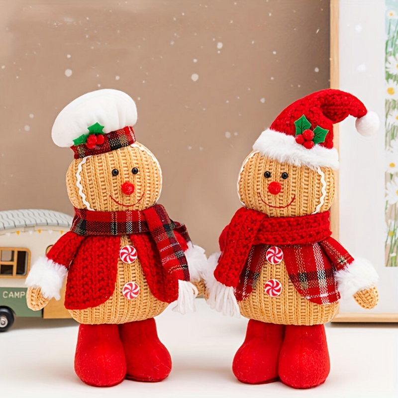 FestiveJoy - Dekor Handgefertigt Gestrickt Weihnachten Figuren