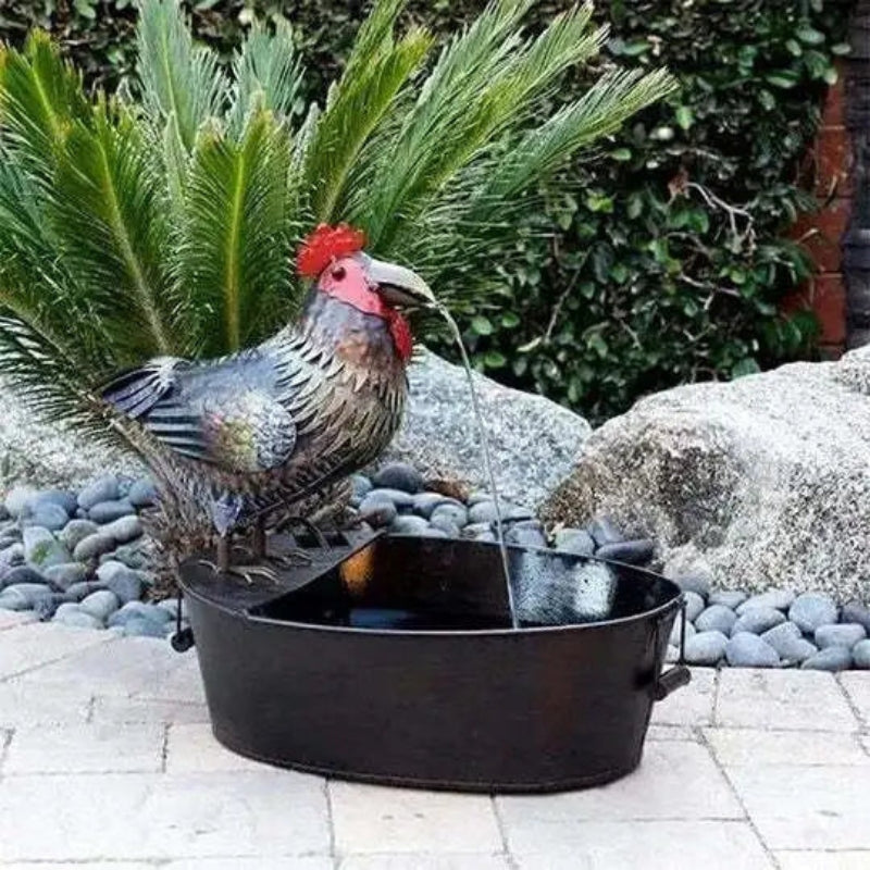 NatureGlow - Tierinspirierter Wasserfallbrunnen für den Außenbereich zur ruhigen Dekoration