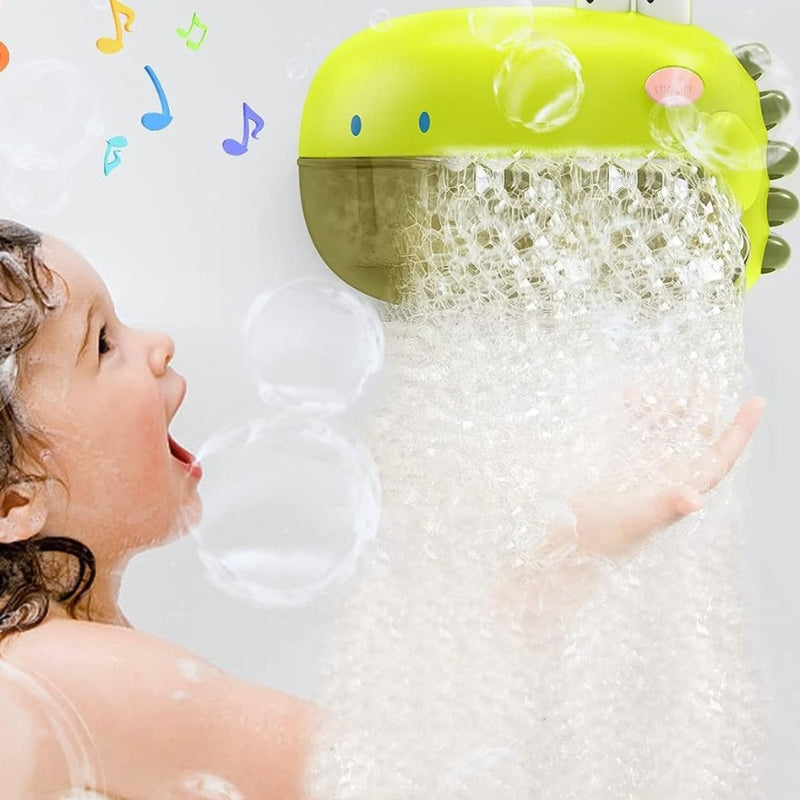BubbleDino – Dinosaurier Schaumbadmaschine mit Musik und verspieltem Entwerfen