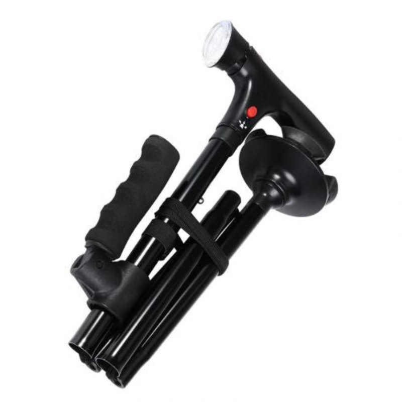 SureGlide – Faltbarer Gehstock mit LED Licht und Alarm
