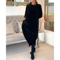 Nora – Oversize-Langarmkleid mit praktischen Seitentaschen