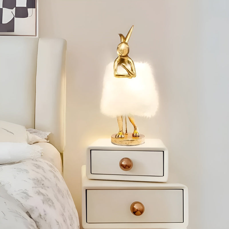GlowBit – Elegante Kaninchen Tischlampe mit verspieltem Entwerfen und sanftem Ambientelicht