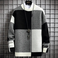 Richard - Karierter Pullover mit Rundhalsausschnitt und langen Ärmeln