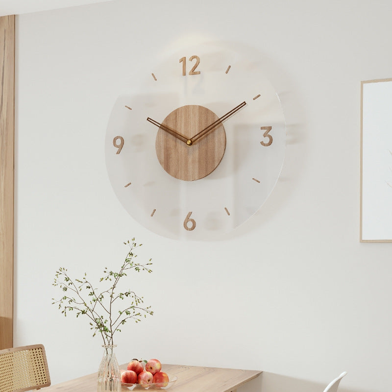 TimberTime – Klassische Wanduhr mit geräuschlosem Uhrwerk und minimalistischem Entwerfen