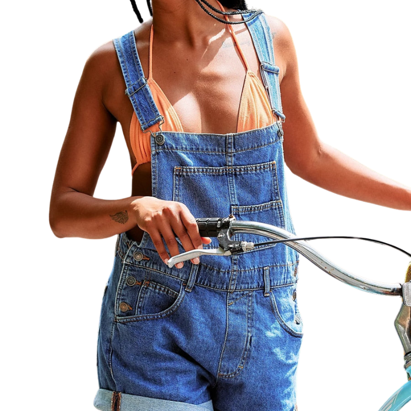 Clara – Ärmelloser Jumpsuit mit verstellbaren Trägern und praktischen Taschen