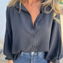 Tessa – Langärmliges locker geschnittenes Hemd mit Umlegekragen