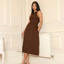 Anna - Elegantes Hemdkleid mit Knöpfen und Seitentaschen für einen raffinierten Look