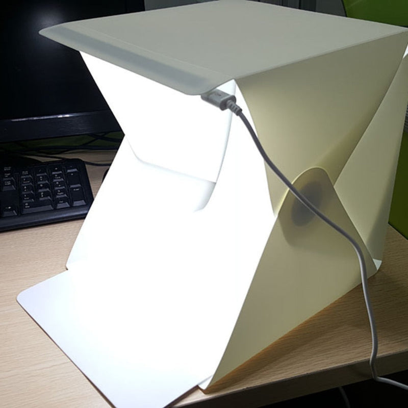 SnapFold – Tragbares zusammenklappbares LED Lichtstudio für die Einrichtung der Heimfotografie