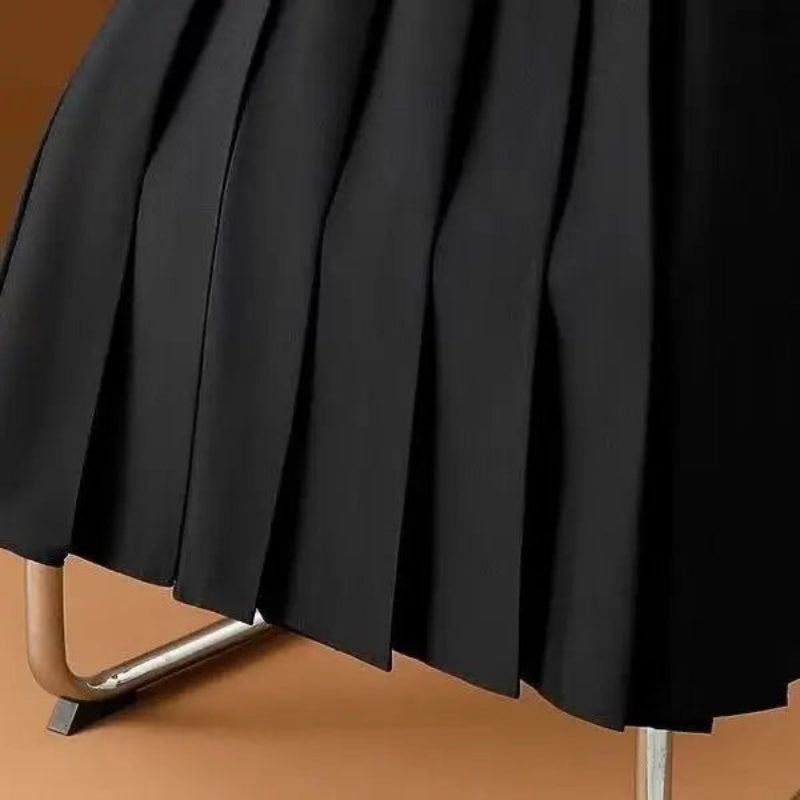 Hannah - Stylischer Faltenrock mit hoher Taille und verstellbarem Gürtel