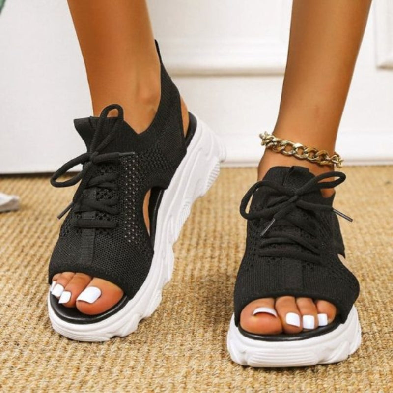 Gisela – Bequeme Sandalen mit dicker Sohle und atmungsaktivem Entwerfen
