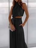 Elina – Zweiteiliges Set mit ärmellosem Top und Hose mit weitem Bein