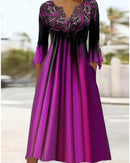 Amalia – Plissiertes Kurzarmkleid mit V Ausschnitt und Taschen