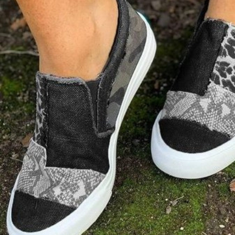 Simone – Modische Turnschuhe im Leopardenmuster mit rutschfester Sohle und Fußgewölbeunterstützung
