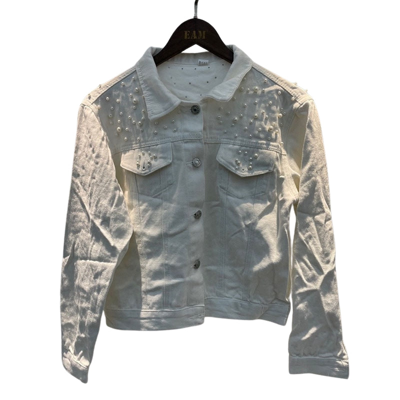 Zerline – Langärmlige Jacke mit Perlendetail Knöpfen und Taschen