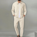 Anselm - Zweiteiliges Schlanke Passform Set mit langärmeliger Jacke mit Reißverschluss und Hose mit Kordelzug