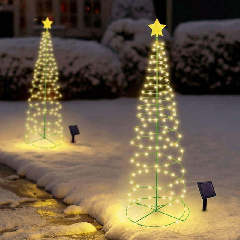 GlowTree - Kabellose Solar Baumlichter mit sternförmigen LEDs für die Gartendekoration