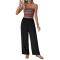 Monika - Stylischer gestreifter Jumpsuit mit hoher Taille und weitem Bein
