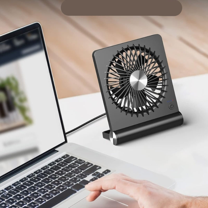 AirHush – Kompakter Tischventilator mit leisem Luftstrom und einstellbarer Neigung