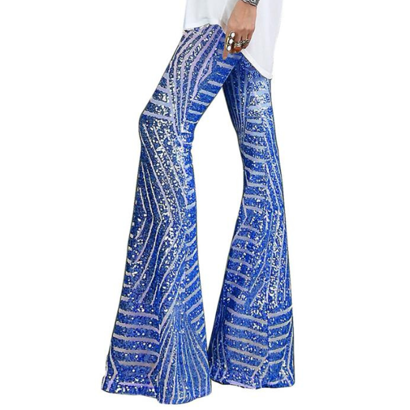 Dina - Schicke Schlaghosen mit geometrischen Pailletten