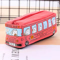 DeskZip - Kreatives Bus Federmäppchen Set mit Reißverschluss und großem Stauraum