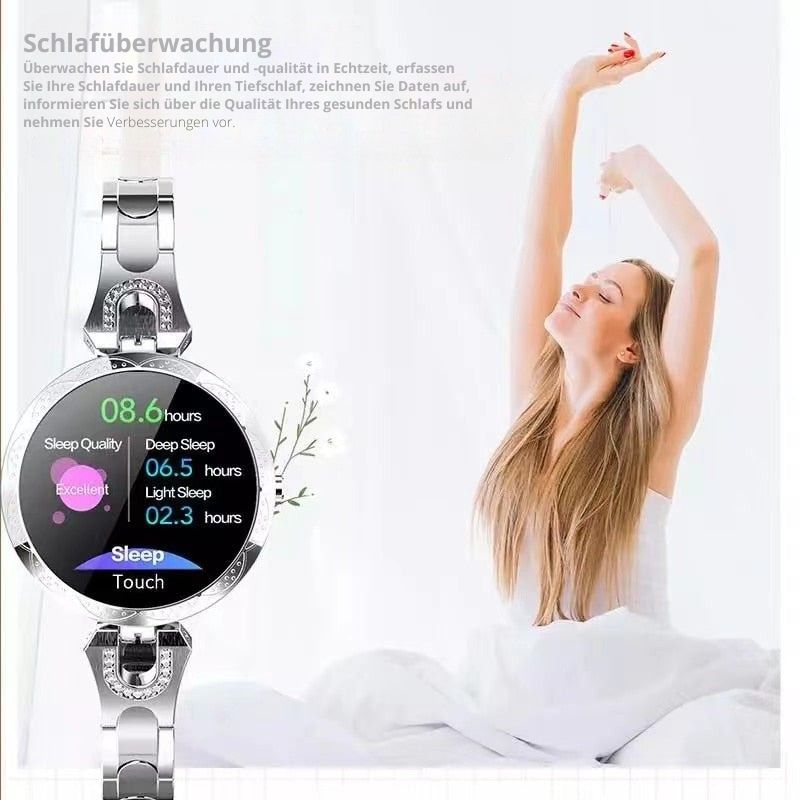 Dora – Wasserdichte SmartArmbanduhr mit LED-Taschenlampe und Schlafmonitor