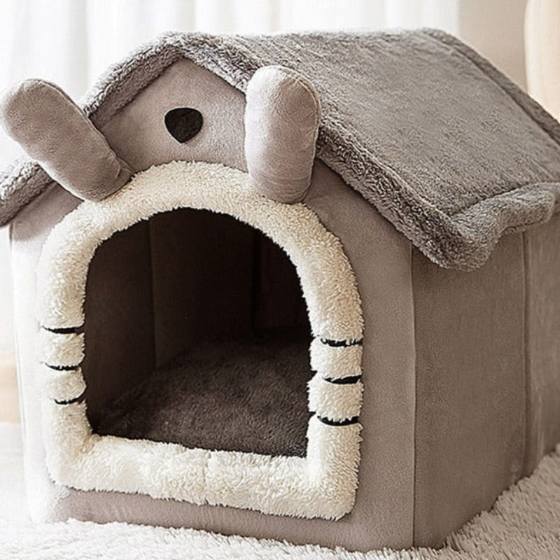 PawLoom – Flauschiges Haustierhaus für den Innenbereich mit waschbarem und abnehmbarem Bezug