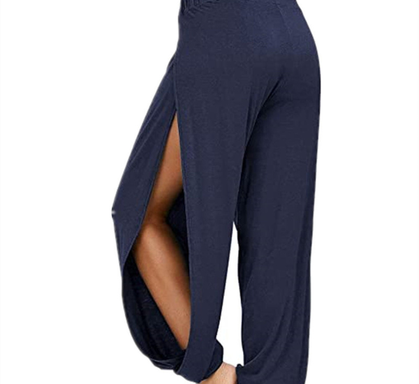 Sophia – Lockere Passform Hohe Taille weites Bein Hosen mit stylischen Schlitzen
