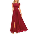 Selina – Stylisches ärmelloses Maxikleid mit Rundhalsausschnitt und Seitenschlitz