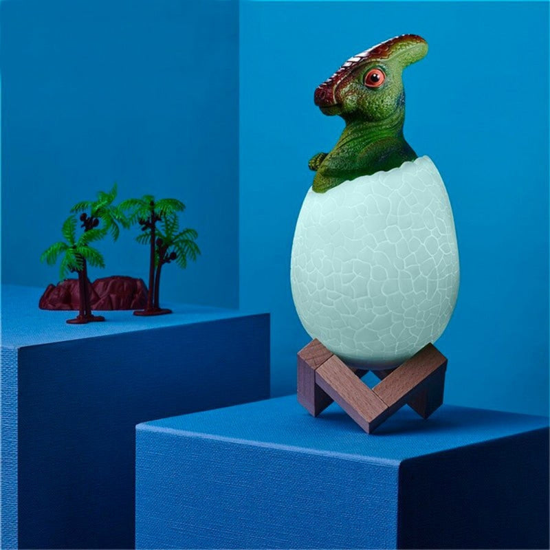 DinoGlow – Kinder Tischlampe mit Dinosaurier Motiv LED Licht und Fernbedienung